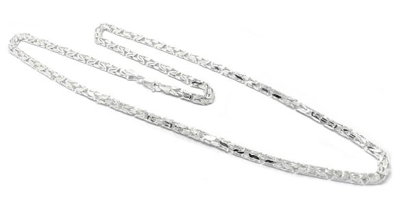 Grote foto zilveren ketting koningsschakel 50 cm 3.6 mm breed sieraden tassen en uiterlijk kettingen