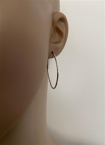 Grote foto zilveren ovale oorringen 35 x 25 rhodium sieraden tassen en uiterlijk oorbellen