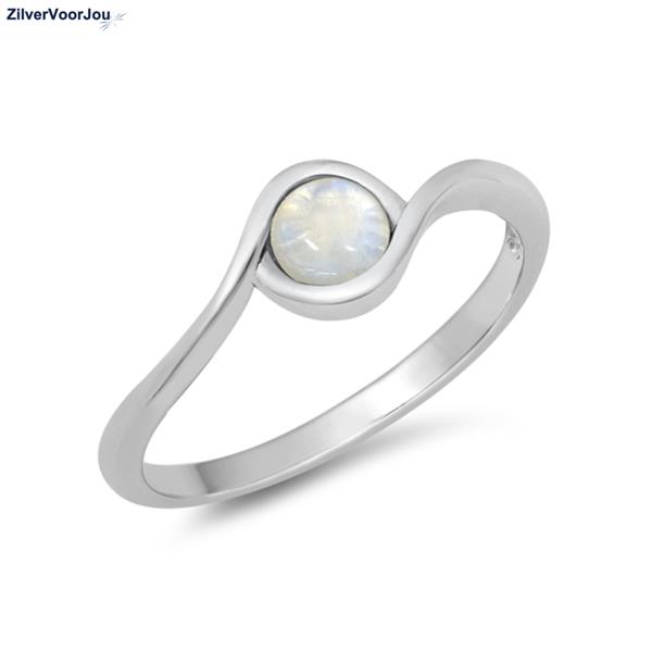 Grote foto zilveren maansteen oog ring sieraden tassen en uiterlijk ringen voor haar