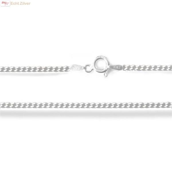 Grote foto zilveren gourmet ketting 40 cm lang 1.8 mm breed sieraden tassen en uiterlijk kettingen