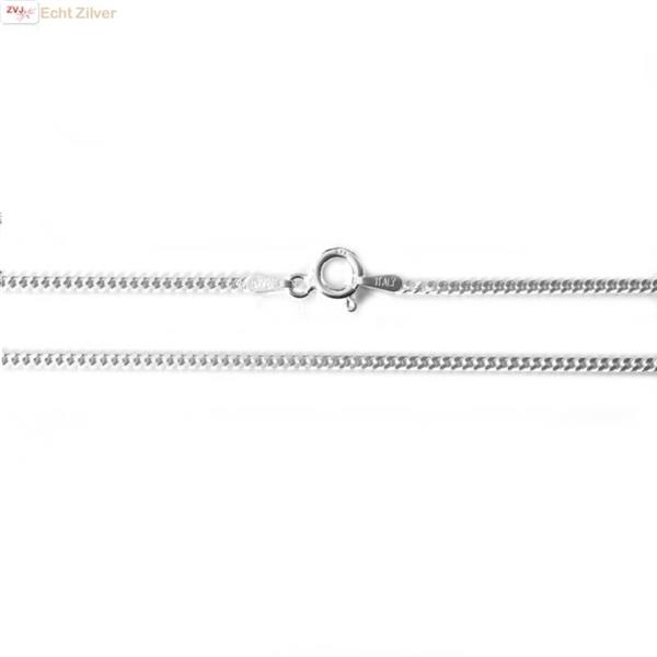 Grote foto zilveren gourmet ketting 40 cm lang 1.8 mm breed sieraden tassen en uiterlijk kettingen