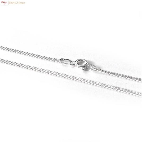 Grote foto zilveren gourmet ketting 40 cm lang 1.8 mm breed sieraden tassen en uiterlijk kettingen