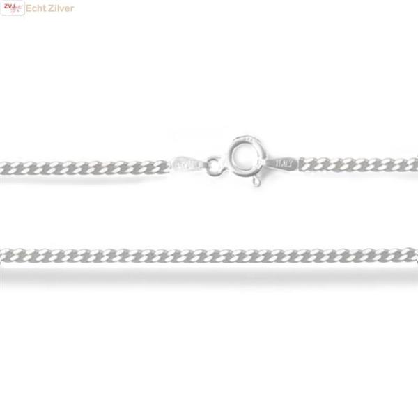 Grote foto zilveren gourmet ketting 45 cm lang 1.8 mm breed sieraden tassen en uiterlijk kettingen