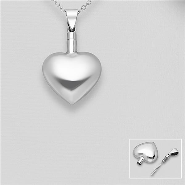Grote foto zilveren bol hart ashanger sieraden tassen en uiterlijk kettingen