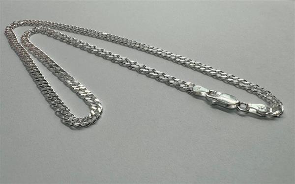 Grote foto zilveren 40 cm dubbele gourmet schakel ketting 3.5 mm breed sieraden tassen en uiterlijk kettingen