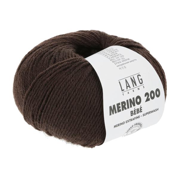 Grote foto lang yarns merino 200 bebe nr 368 donker bruin verzamelen overige verzamelingen