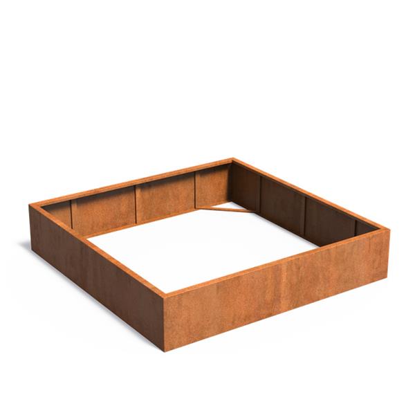 Grote foto cortenstaal akelei zb1.3 plantenbak 200x200x40 cm. tuin en terras bloembakken