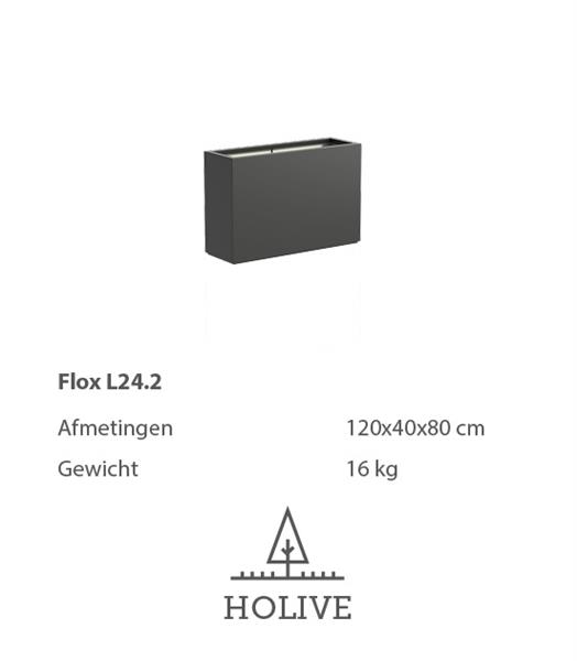 Grote foto polyester flox l24.2 plantenbak 120x40x80 cm. tuin en terras bloembakken