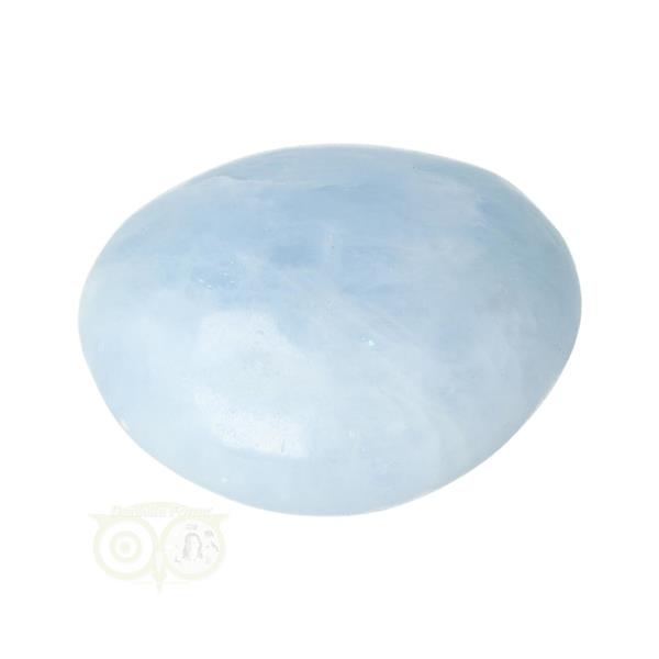Grote foto blauwe calciet handsteen nr 57 68 gram madagaskar verzamelen overige verzamelingen