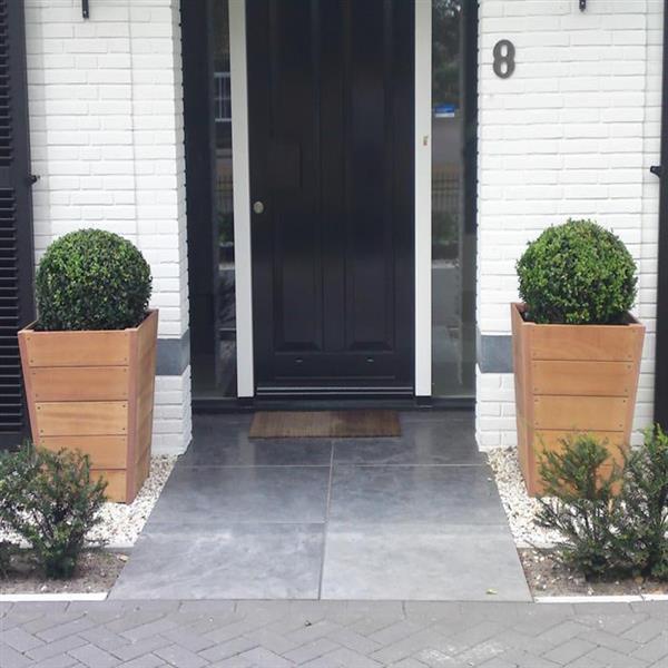 Grote foto drosera t5 hardhouten plantenbak taps 70x70x99 cm. tuin en terras bloembakken