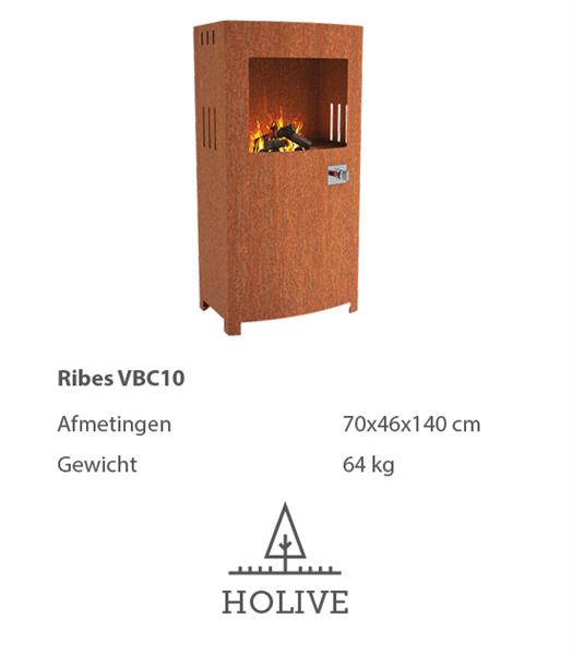 Grote foto vuurtafel ribes vbc10 gas 705x46x140 cm. huis en inrichting woningdecoratie