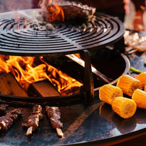 Grote foto grill set voor op de cosa bakplaat barbecue .500 geschikt voor de cosa bsa3 barbecue tuin en terras buitenkeukens