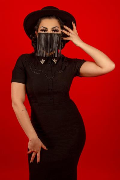 Grote foto katakomb fringe mask. kleding dames overige kledingstukken