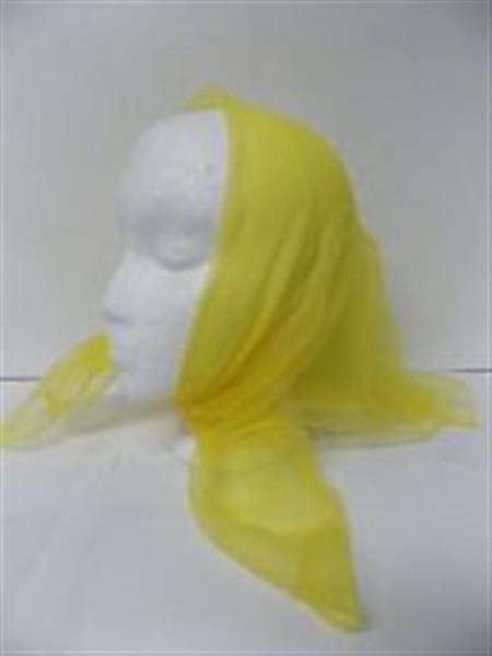 Grote foto sheer nylon scarve yellow kleding dames sieraden