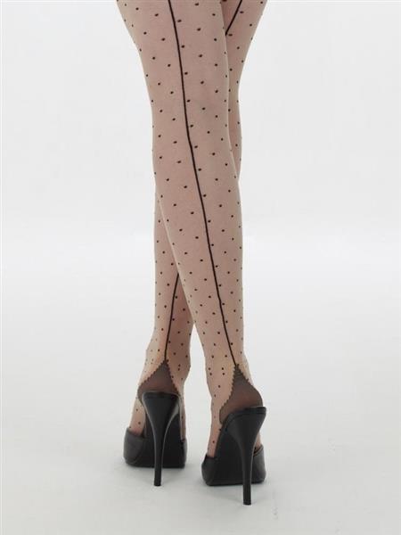 Grote foto what katie did retro seamed dot tights. kleding dames ondergoed