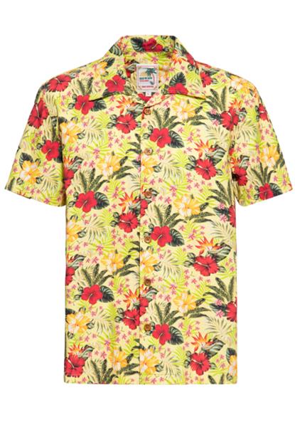 Grote foto king kerosin hawaii shirt yellow. kleding heren t shirts