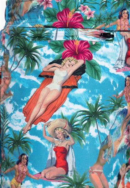 Grote foto king kerosin tropical hawaiien swimshort. kleding heren broeken