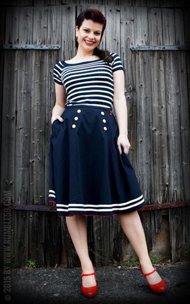 Grote foto rumble 59 striped sweater the blue stripes kleding dames overige kledingstukken