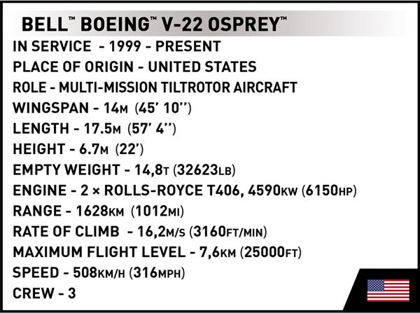 Grote foto cobi 5835 bell boeing v 22 osprey kinderen en baby overige