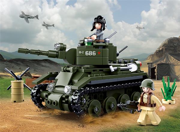 Grote foto sluban geallieerde cavalerie tank kinderen en baby overige