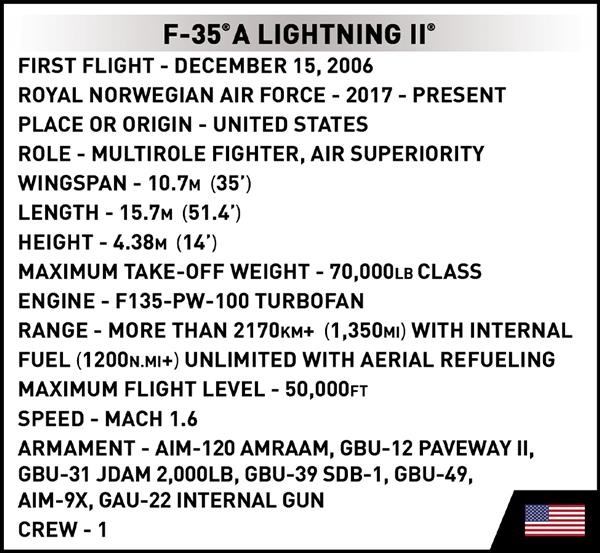 Grote foto cobi 5831 f 35a lightning ii kinderen en baby overige