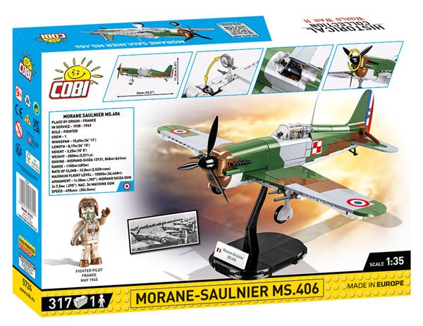 Grote foto cobi ww2 5724 morane saulnier ms.406 kinderen en baby overige