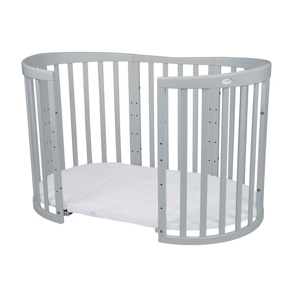 Grote foto multifunctioneel ovaal7 in 1 babybed peuterbed incl. matras grijs grijs kinderen en baby complete kinderkamers