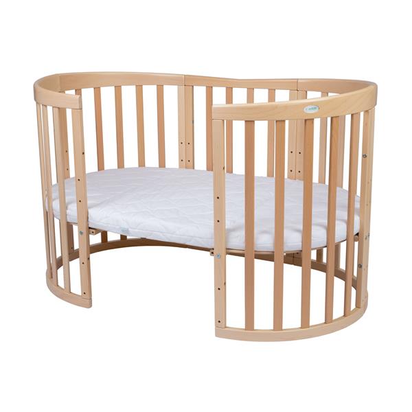 Grote foto multifunctioneel ovaal 7 in 1 babybed peuterbed incl. matras natural kinderen en baby complete kinderkamers