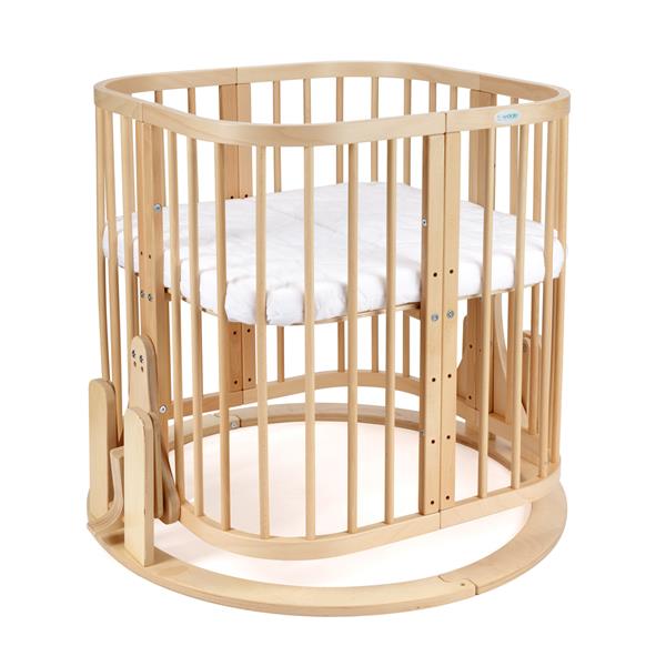 Grote foto schommelvoet voor 7 in 1 babybed natural kinderen en baby complete kinderkamers