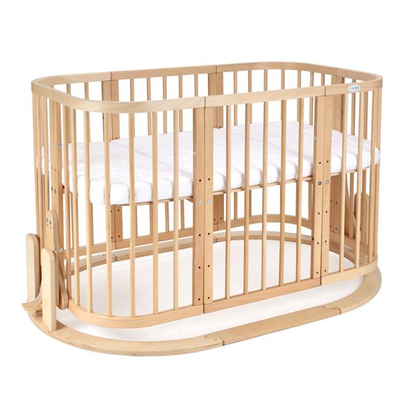 Grote foto schommelvoet voor 7 in 1 babybed natural kinderen en baby complete kinderkamers