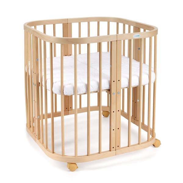 Grote foto multifunctioneel 7 in 1 babybed incl. matras natural kinderen en baby complete kinderkamers