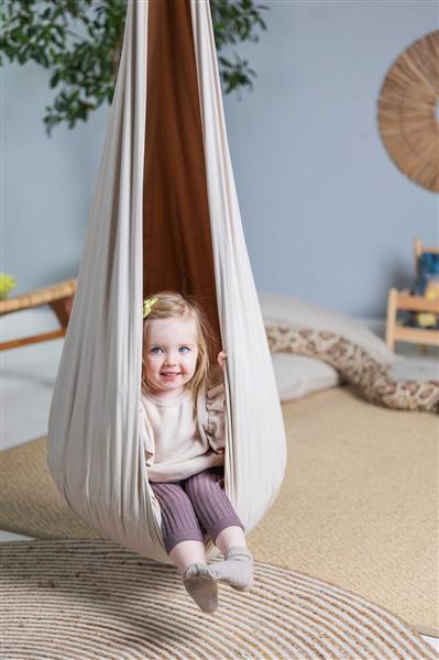 Grote foto hangnest schommel beige caramel beige caramel kinderen en baby overige