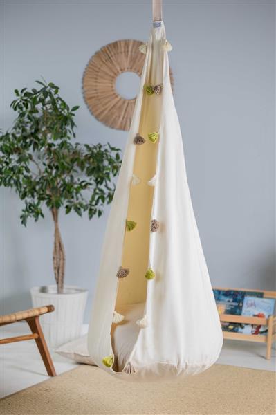 Grote foto hangnest schommel beige frill beige fril kinderen en baby overige