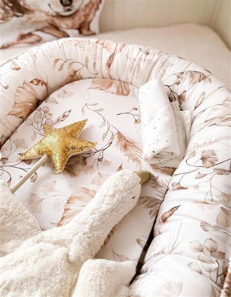 Grote foto babynest cocoon goose family vintage beige goose velvet vintage beige kinderen en baby complete kinderkamers