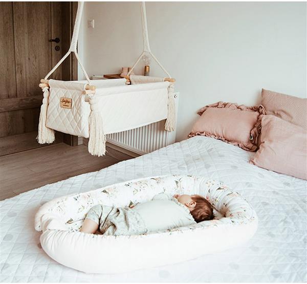 Grote foto babynest cocoon goose family vintage beige goose velvet vintage beige kinderen en baby complete kinderkamers