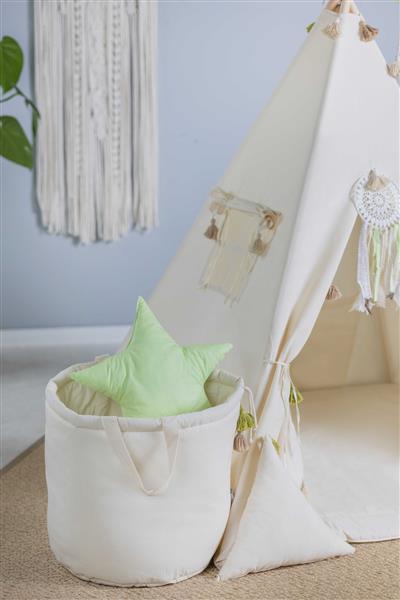Grote foto tipi tent franjes xxl set tipi 3 kussens speelmat vlaggenlijn speelgoedmand hoes dr kinderen en baby overige