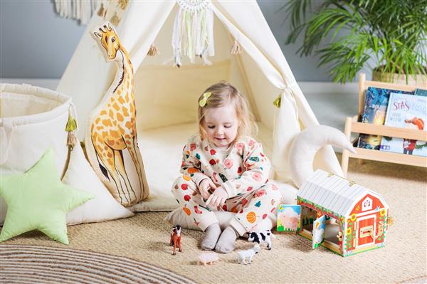 Grote foto tipi tent beige franjes en accessoires tipi 2 kussens en speelmat kinderen en baby overige