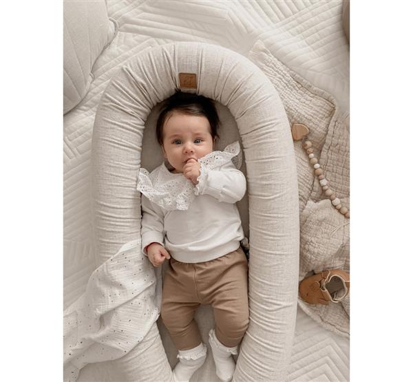 Grote foto babynestje naturel sand cocoon natural sand kinderen en baby complete kinderkamers