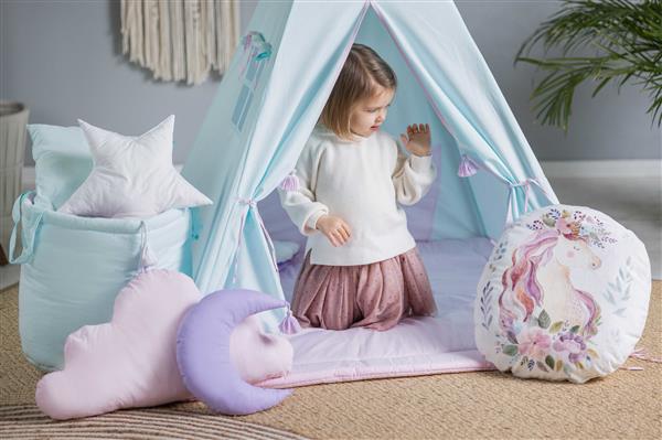 Grote foto tipi tent unicorn met accessoires unicorn speelmat en 2 kussens kinderen en baby overige