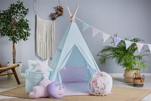 Grote foto tipi tent unicorn met accessoires unicorn speelmat en 2 kussens kinderen en baby overige