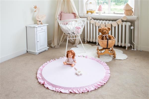 Grote foto speelmat met ruches soft light pink light pink kinderen en baby overige