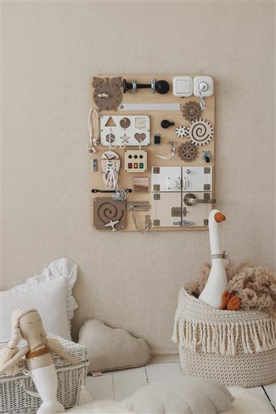 Grote foto activiteitenbord montessori bohemian play wandbord premium play bohemian kinderen en baby overige