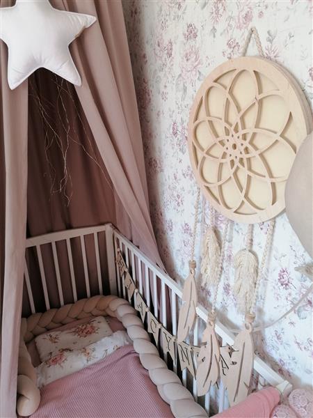 Grote foto houten wandlamp dreamcatcher dreamcatcher kinderen en baby complete kinderkamers