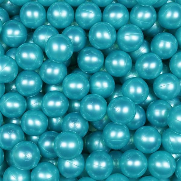 Grote foto ballen voor ballenbak metallic turquoise 200 stuks kinderen en baby overige