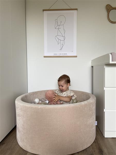 Grote foto ballenbad soft velvet beige 40x90cm met 200 ballen naar keuze kinderen en baby overige