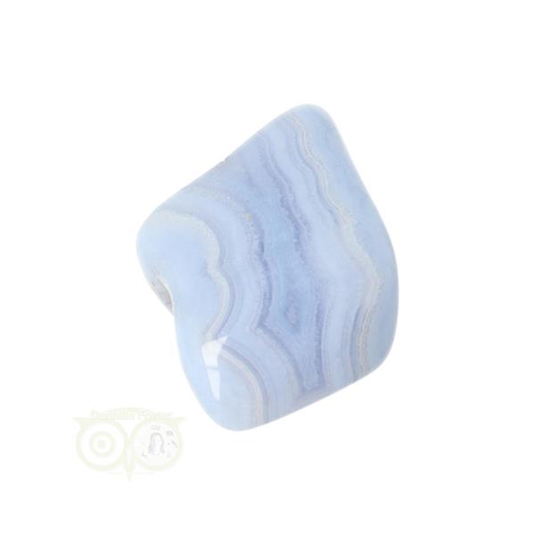 Grote foto blauwe chalcedoon blue lace agaat trommelsteen nr 41 26 gram verzamelen overige verzamelingen