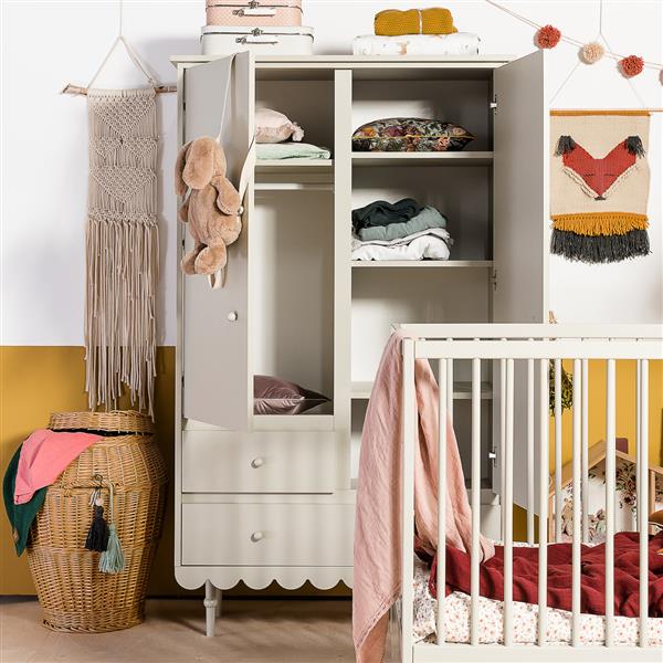 Grote foto babykamer babushka olive ledikant kledingkast en commode kinderen en baby complete kinderkamers