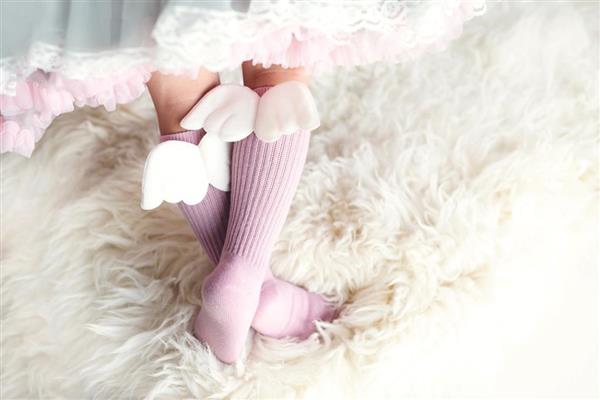 Grote foto kniekousen mama feet angel pink 0 1 jaar kinderen en baby overige