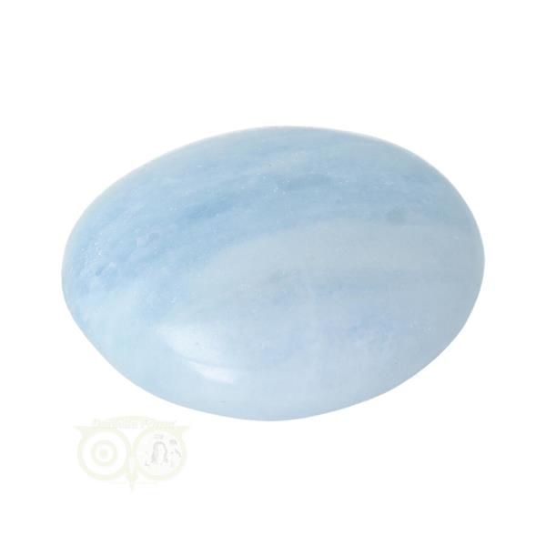 Grote foto blauwe calciet handsteen nr 53 64 gram madagaskar verzamelen overige verzamelingen