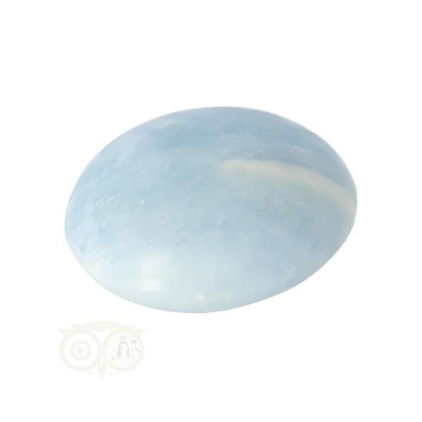 Grote foto blauwe calciet handsteen nr 52 90 gram madagaskar verzamelen overige verzamelingen